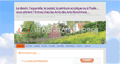 Desktop Screenshot of amisdesartsronchinois.org