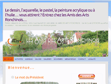 Tablet Screenshot of amisdesartsronchinois.org